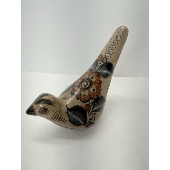 2 Vintage Tonala Bird Figurines Ceramic Hand Painted Mexican Folk Art Pottery - Picture 9 of 15